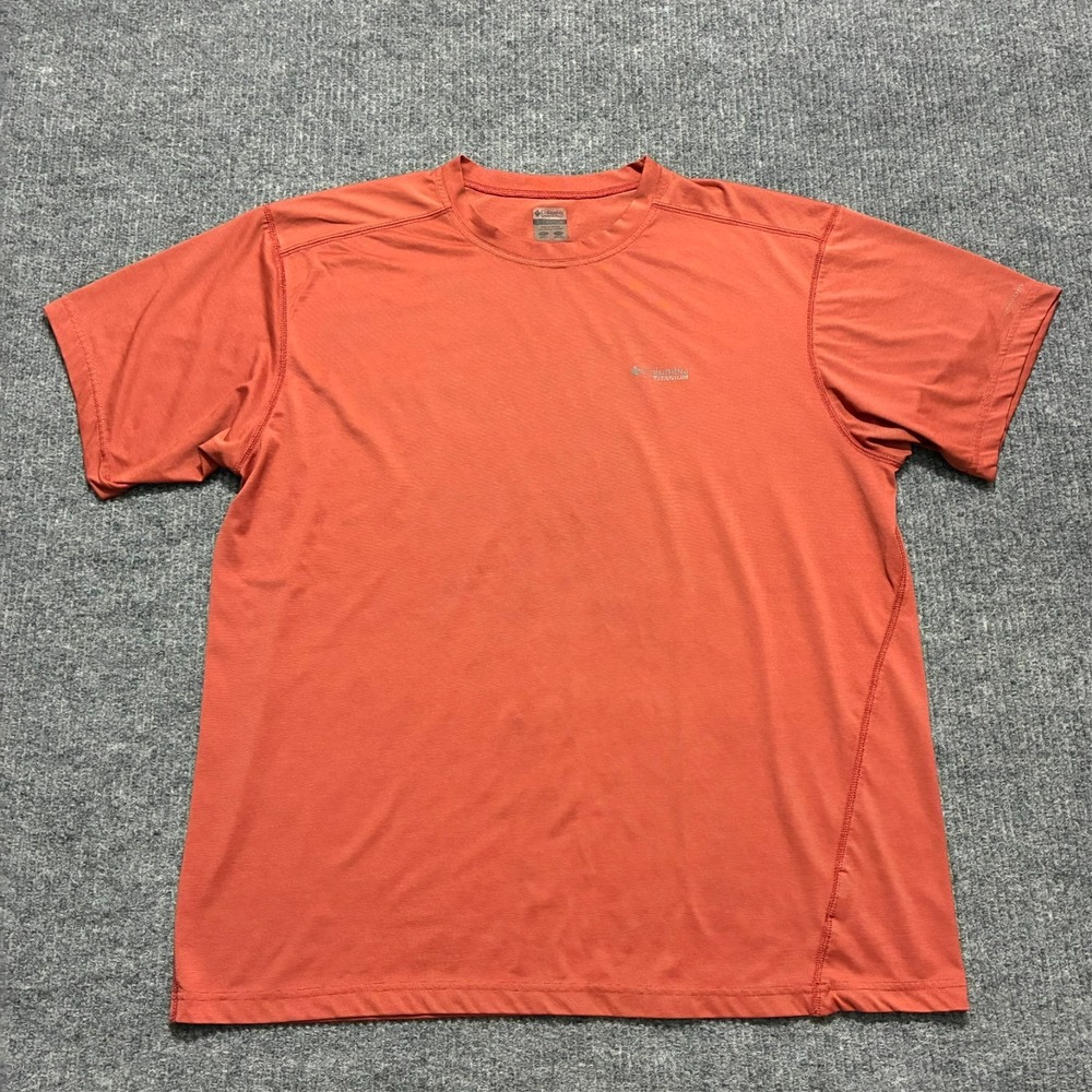 Columbia Titanium Mens T-Shirt Orange Omni-Dry Short Sleeve 47" Chest‎ Size